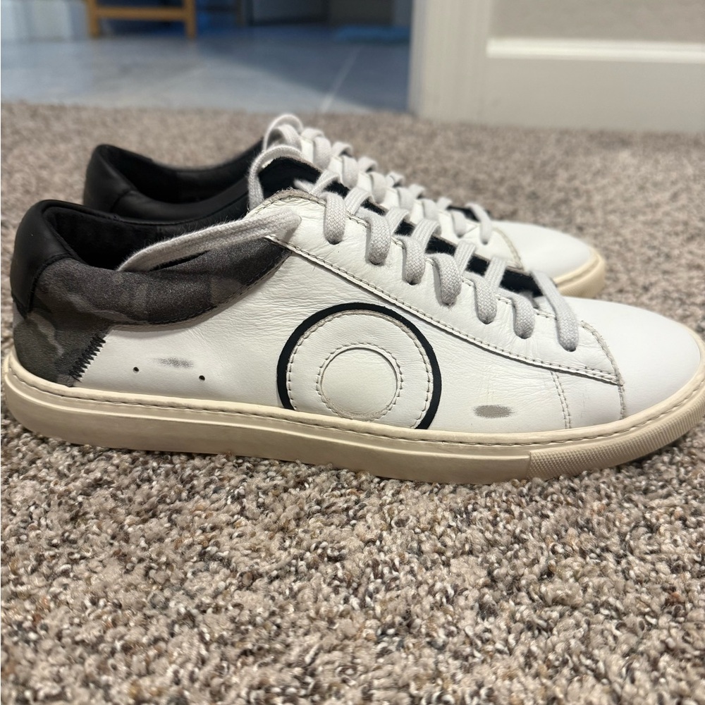 Oliver Cabell White and Black Minimalist Sneakers